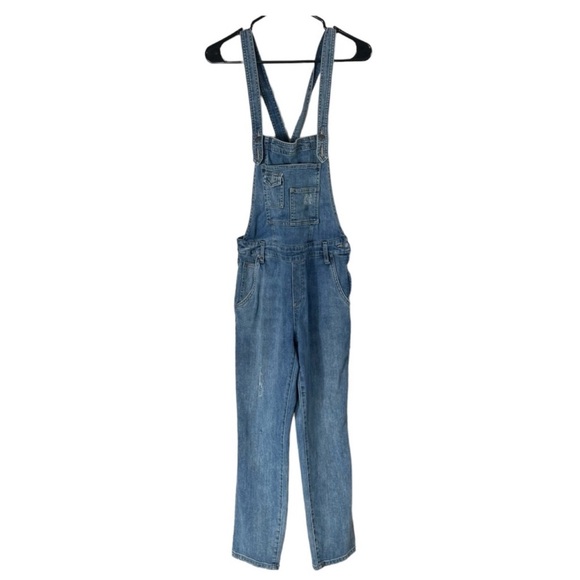FREE PEOPLE Washed Denim Overalls - Picture 2 of 8